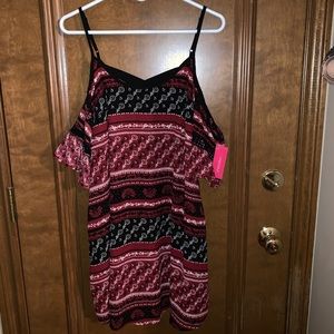 Off the shoulder short sleeve dress